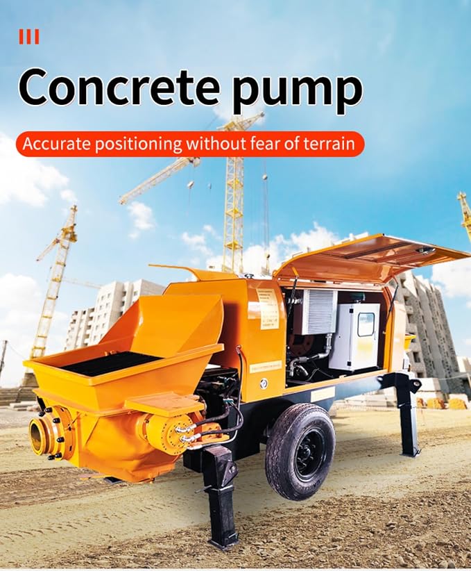 Concrete Line Pump Small Portable Hydraulic Cement Construction Machine | - Image 2