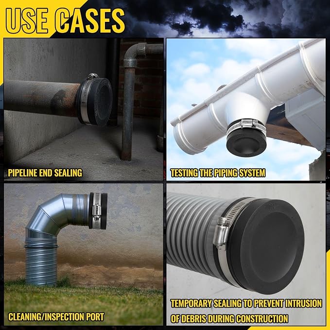 6 Pack 2 Inch Flexible PVC Pipe Cap - Image 5
