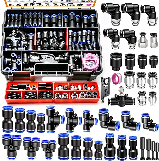 mankk 210 PCS Quick Connect Air Hose Fitting Assortment Kit | Fit 1/8, 1/2 inch by mankk