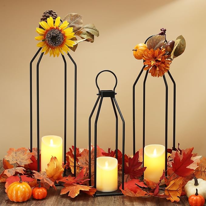Perfnique Modern Farmhouse Lanterns, Decorative - Image 4