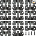 20Pcs Black Flush Mount Bracket 1.73" x 0.75" Stainless Steel Interlock Photo by YEWLACAHardware