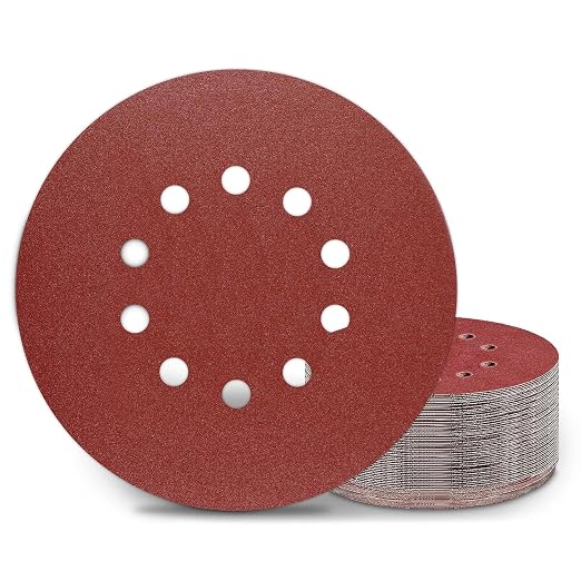 9 Inch 10 Holes Sanding Disc 150 Grit Drywall Sandpaper 30PCS by Awutzut