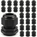 25 Pack Cable Gland Kit – IP68 Waterproof Nylon Cord Grip Connectors PG9 by Unknown