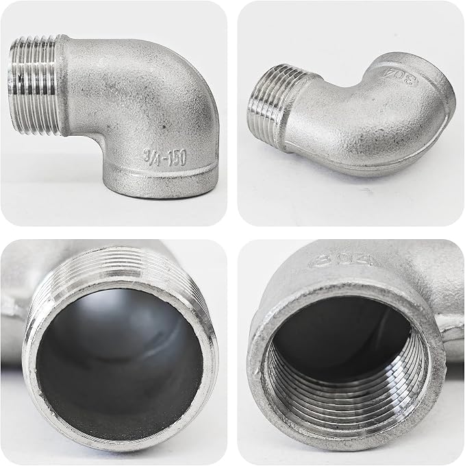 2Pcs 90 Degree Street Elbow, 3/4" NPT Male x 3/4" NPT Female, 304 Stainless - Image 4