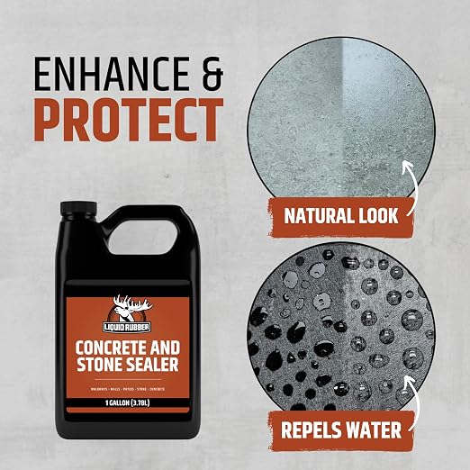 Liquid Rubber Concrete & Stone Sealer, Waterproof, 1 Gallon | Natural Look - Image 2