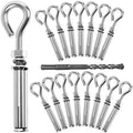 16 Pack 1/4" X 3-1/2" Expansion Eye Bolt, Concrete Eyebolt Anchors, Heavy Duty by Unknown
