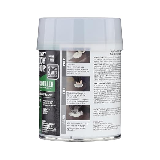 105013 Metal Reinforced Filler for Repairing Rust and Holes in Aluminum & - Image 2