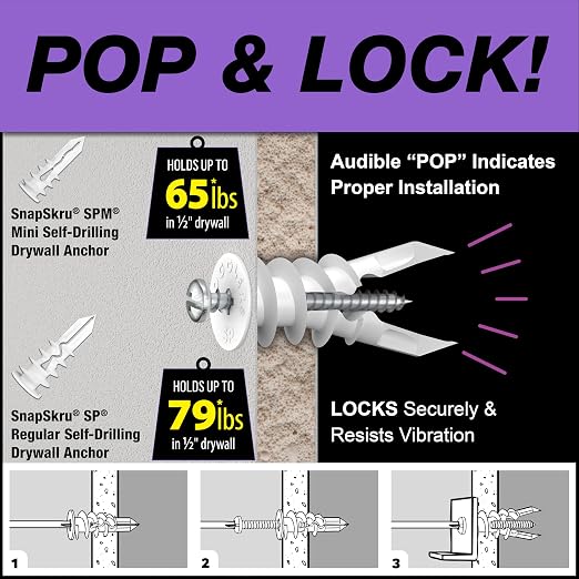 TOGGLER SnapSkru SP Drywall Anchors - Image 5