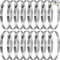 Boao Adjustable 304 Stainless Steel Duct Clamp Hose Clamp, 16 Pieces, 8 Inch by Boao