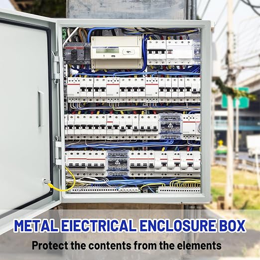 Electrical Junction Box 24x24x12, NEMA 4X IP66 Steel Enclosure Box | 1.5mm steel - Image 2