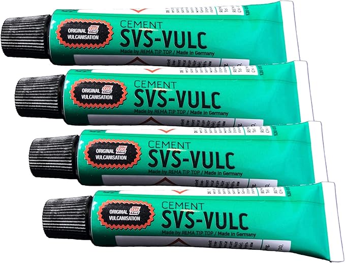 4 Tubes Rema SVS-Vulc Tube Patch Vulcanizing Cement 5 Gram by Rema+Tip+Top
