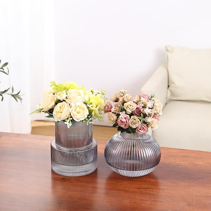 Ribbed Glass Vases, Modern Vase - Image 5