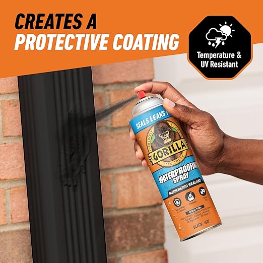 Gorilla Waterproofing Spray Black, Flexible Rubberized Sealant Coating - Image 5