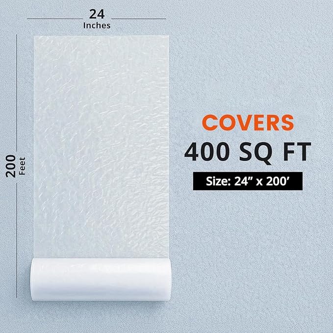 TAPEBEAR Carpet Protection Film 24" x 200' Self Adhesive Carpet Cover - Image 3