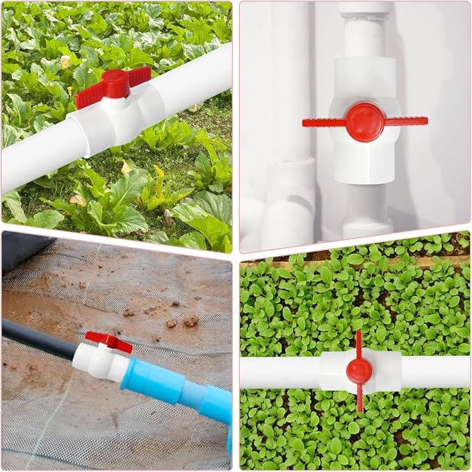 YADIAN 2 Pack 2'' PVC Ball Valves, T-handle Water Shut-Off Ball Valve Slip - Image 4