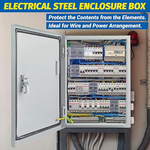 Electrical Box 12 x 10 x 8'' Steel Electrical Junction Box，NEMA 4X Steel - Image 2