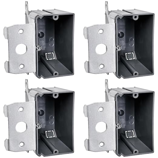 1-Gang Adjustable PVC Electrical Outlet Box 21 Cu in. PVC Junction Box by OhLectric