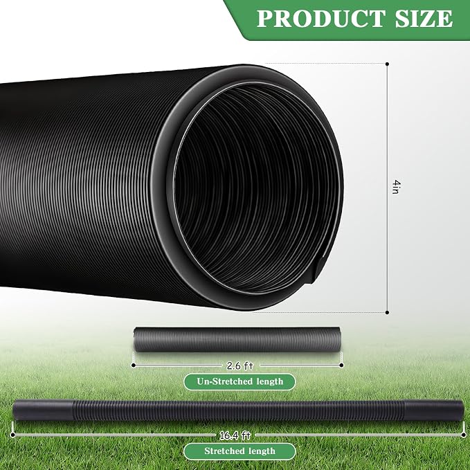 4"×65ft Spliceable Extra Expandable Landscaping Drain Pipe, 4 Flexible - Image 2