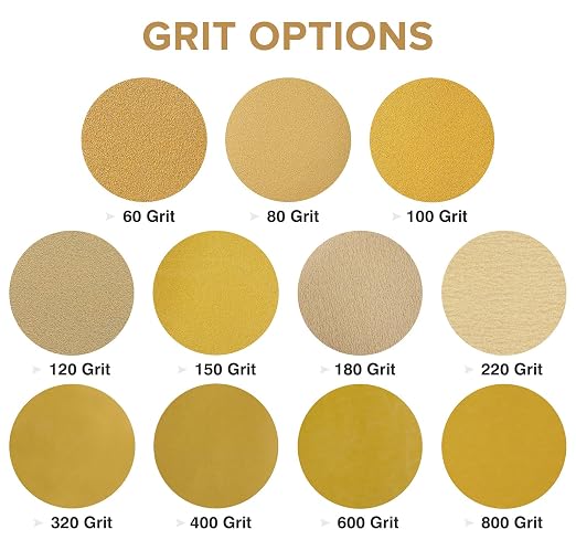 100 PCS 6 Inch Gold PSA Sanding Discs 600 Grit Self Adhesive Sticky-Back - Image 4