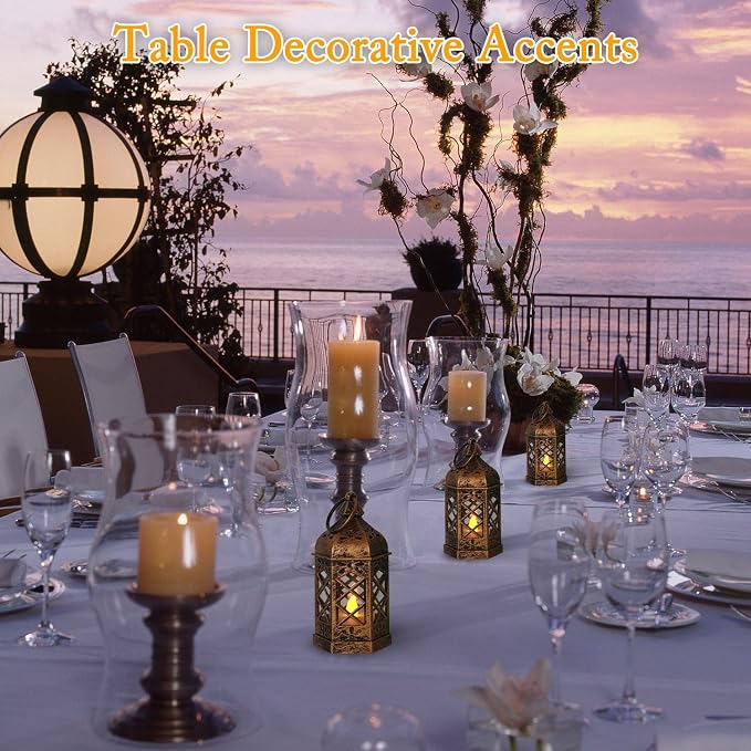 LLQ 12Pcs Mini Lantern for Centerpieces, Small Candle Lanterns Decorative Indoor - Image 3