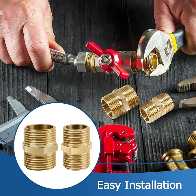 3/4 Inch Npt Brass Nipple Male To Male Pipe Fitting Adapter | Straight Connector - Image 5