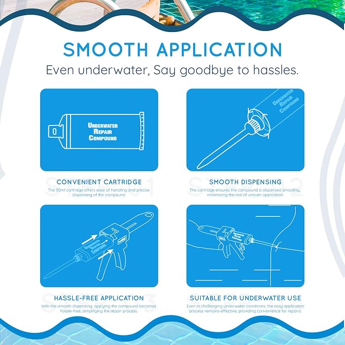 Swimming Pool Epoxy Repair Kit | Waterproof Epoxy Putty | Pool & Spa Repair | - Image 4