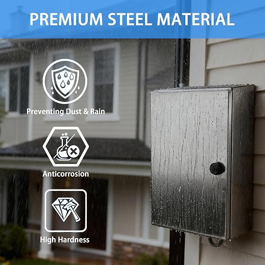 Electrical Enclosure 20x16x8, 304 Stainless Steel Enclosure IP66 Waterproof and - Image 3