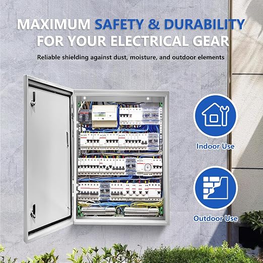 Electrical Junction Box 28x20x10, NEMA 4X IP66 Steel Enclosure Box | 1.5mm steel - Image 7