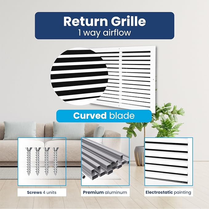 18x14 Aluminum Wall Ceiling Air Return Vent Cover HVAC Rustproof Grille - Image 4