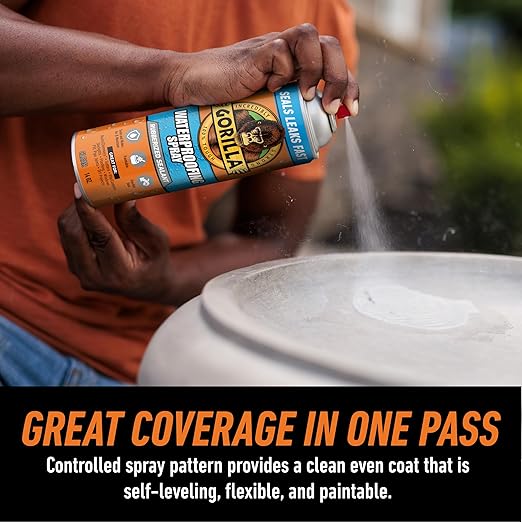 Gorilla Waterproofing Spray, 14 oz, Flexible Sealant | Rubberized Formula - Image 4