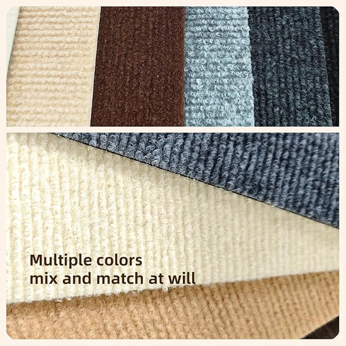 35pc 12" x 12" Self-Adhesive Carpet Tiles, Economical Temporary Flooring - Image 5