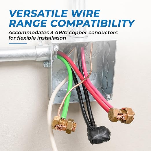 OHLECTRIC Size #3 Copper Split-Bolt Connector 3 AWG Heavy-Duty Electrical Wire - Image 4