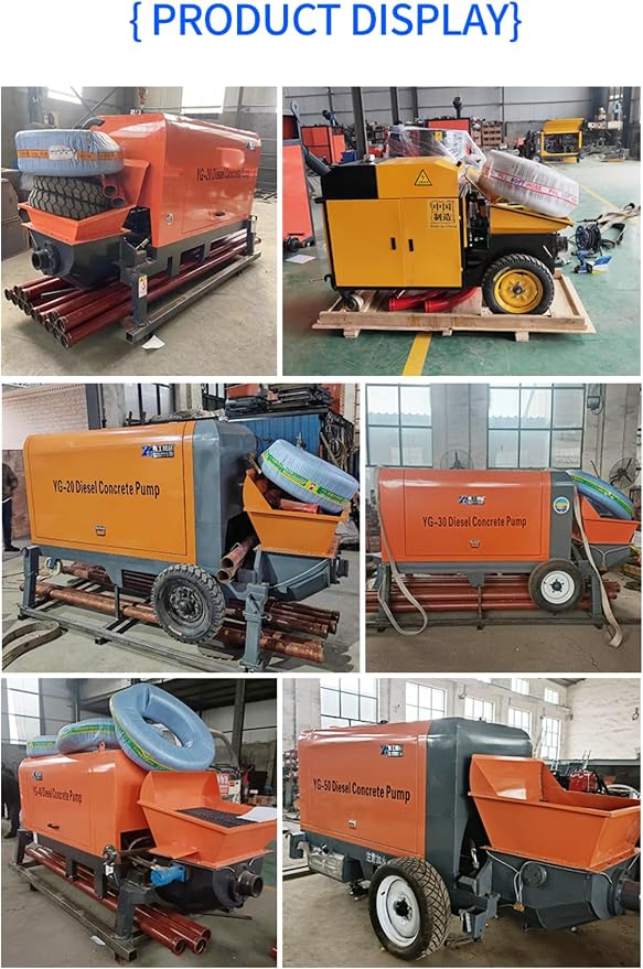 Small Mobile Concrete Pump Portable Hydraulic Cement Line Pump Machine | - Image 8