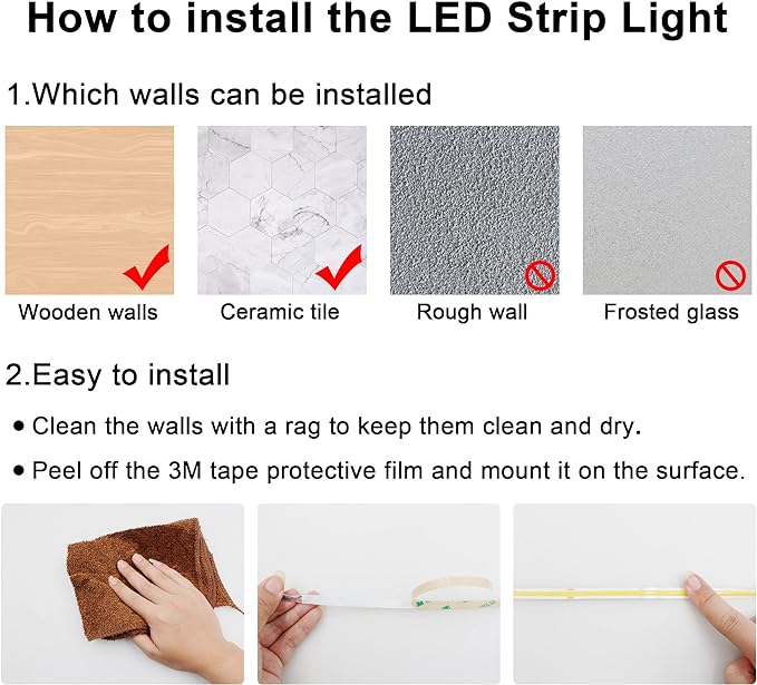 AXMOTUT COB LED Strip Light Warm White, High Bright LED Lights - Image 4