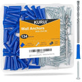 #12-16 Wall Anchors and Screws Kit, 67 Plastic Concrete Anchors and 67 Wood by KURUI