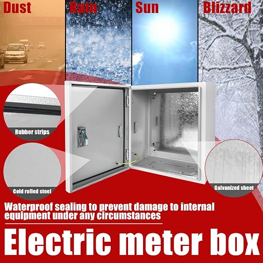 Electrical Box 12 x 10 x 6 Inch Indoor Outdoor Electrical Enclosure Box Steel - Image 5