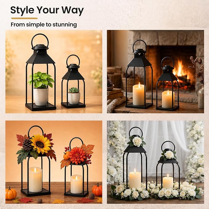 Decorative Metal Lanterns Indoor Outdoor, Wedding & Christmas, Party Decoration - Image 7