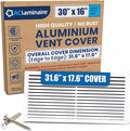 30x16 Aluminum Wall Ceiling Air Return Vent Cover HVAC Rustproof Grille by ACLAMINAIRE
