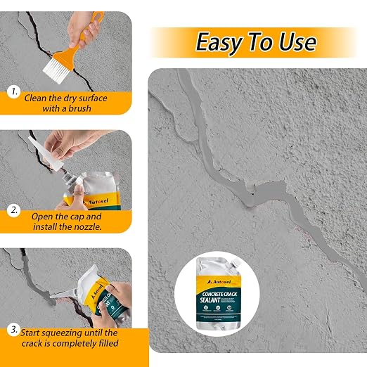 Concrete Crack Filler, High Elasticity Cement Crack Repair Sealant, - Image 5