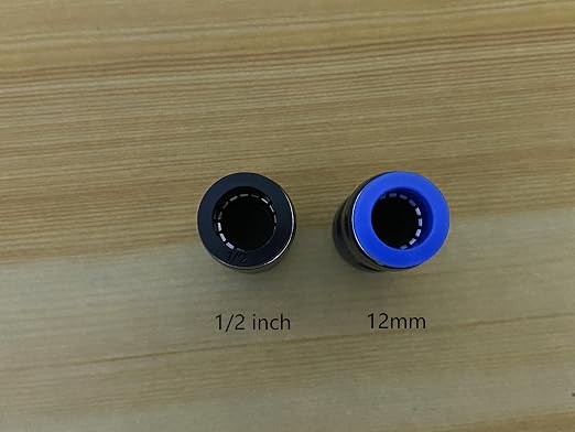1/2" OD x 12mm OD Pneumatic quick Connector Push to Connect fittings Straight - Image 2