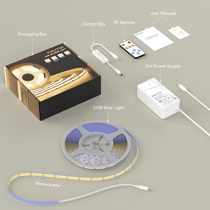 PAUTIX COB LED Strip Lights, UL Listed Dotless LED Lights - Image 8