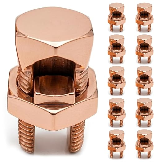 OHLECTRIC Size #8 Copper Split-Bolt Connector 8 AWG Heavy-Duty Electrical Wire by OhLectric