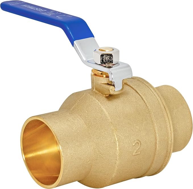 Eastman Heavy Duty Full Port Brass Ball Valve, 2 in Sweat x 2 in Sweat by Eastman