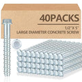 Tandefio 40 Pack 1/2" X 5" Concrete Anchors and Screw Kits Galvanized | Large by Tandefio