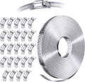 Stainless Steel Worm Gear Hose Clamp Assortment Kit, Cut-To-Fit | DIY 50FT by Steelsoft
