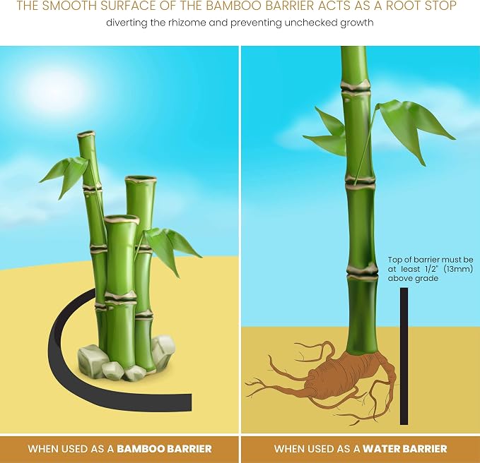 DeepRoot Water & Bamboo Root Barrier, USA Made | Durable HDPE blocks roots & - Image 2