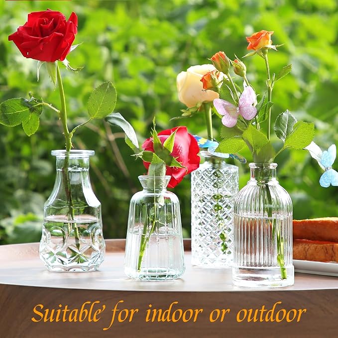 Glass Bud Vases in Bulk Set of 30 Pcs, Small Glass Vases - Image 6