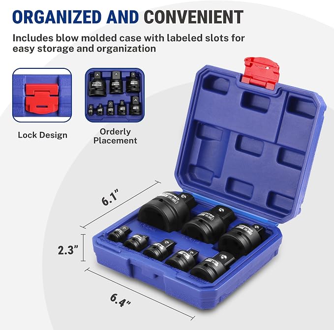 WORKPRO 8-PC Impact Socket Adapter Set - Image 7