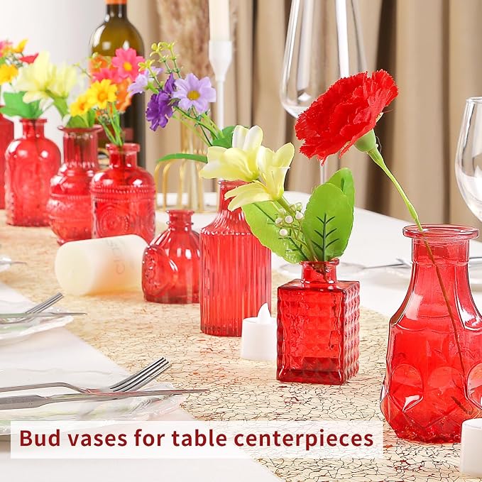 Glass Bud Vases Set of 30 pcs for Wedding, Home Decor, and Events, Mini Vases - Image 3