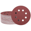HARFINGTON 50 Pcs 5 Inch Sanding Discs 400 Grit Red Aluminum Oxide 8 Hole | by HARFINGTON